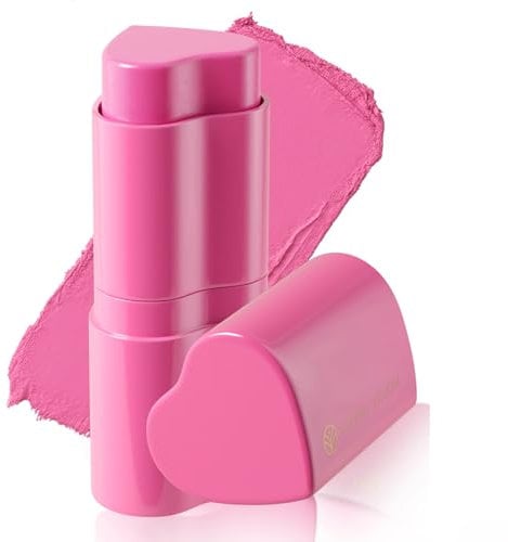 Vielseitiger Rouge Gesichtsstab Herzförmiger Make Up Stick Glattes Und Bequemes Creme Farbton Für Lippen Und Wangen
