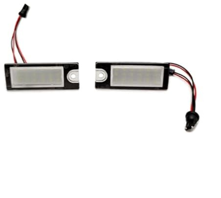 Yurefax NO Error Canbus Number Plate Lamp, for VOLVO, V70 2001-2007 XC70 XC 70 90 S60 S80 3528-SMD License Light Number Plate Light(BLACK Pair)