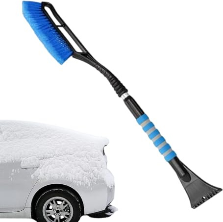 2 En 1 Brosse À Neige Et Grattoir À Glace, 74-92cm Raclette Givre Voiture Télescopique, Détachable, Balayette Neige Voiture Grattoir Voitures Avec Balais À Neiges Pour Auto Grattoirs Pare Brise