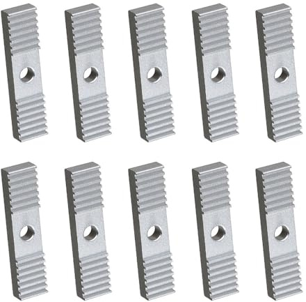 tooloflife 10 Stück Zahnriemen Befestigungsstück, 9x40mm Aluminium GT2 Befestigungsplatte, Synchronriemen Klemmplatte Zubehör für 3D Drucker