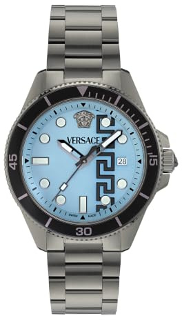 Versace Herren Analog Quarz Armbanduhr Greca Force Swiss Made