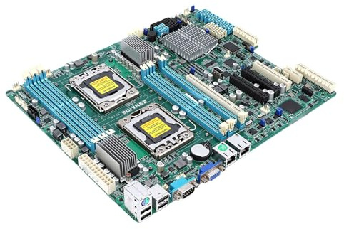 FAUOSWUK Placa Base de Servidor de un Zócalo, Chipset C602 X79 Compatible con DDR3 para la Serie E5 2400 V2 con PCIe 3.0 X16 y LAN Gigabit Dual