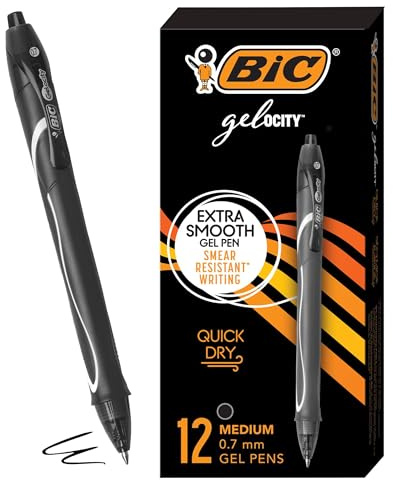 BIC Gel-Ocity Quick Dry Gelschreiber, mittlere Spitze, einziehbar (0,7 mm)