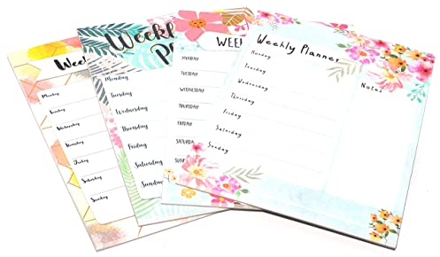 iCompact - 1x A4 Flowers Layout Weekly Planner Pad Design at Random