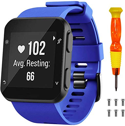 NotoCity Armband für Garmin Forerunner 35/Approach S10, Quickfit Silikon Armbänder Kompatibel mit Garmin Forerunner 35,Mehrfache Farben (Königs blau)