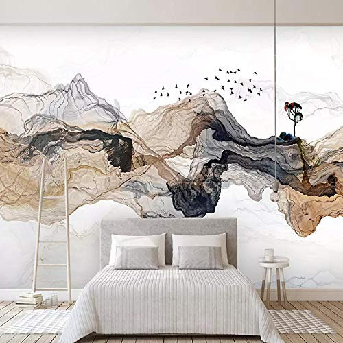 Papier peint intissé - Décoration Murale XXL photo zen humeur abstrait encre paysage mur peinture décorative 3D Papier Peint Photo Mural
