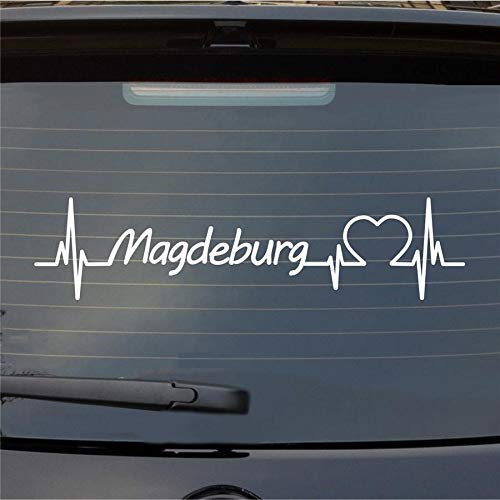 Hellweg Druckerei Magdeburg Herzschlag Puls Stadt Liebe Auto Aufkleber Sticker Heckscheibenaufkleber