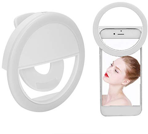 Selfie Light Ring LED Kreis Clip-on Selfie Fülllicht, USB wiederaufladbare Handy Fülllicht Dimmbare LED Kreislampe für Live-Streaming-Licht, Smartphones, Pads, Make-up-Spiegel