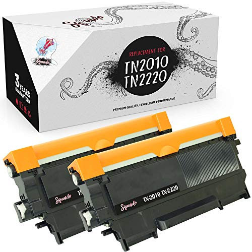 Squuido 2 Tonerkartuschen TN2220 TN2010 kompatibel mit Brother HL-2130 HL-2132 HL-2135 HL-2220 HL-2230 HL-2240 2240D 2250DN 2270DW DCP-7055 7055W 7060D 7070DW MFC-7460DN | Hohe Reichweite 2600 Seiten