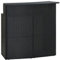 vidaXL Garten Bartisch Stehtisch Partytisch Gartentheke Gartenbar Theke Bar Tresen Terrassentisch Bistrotisch Schwarz 120x55x110cm Poly Rattan