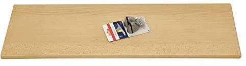 Wandregal Set Enna Holz Regalboden buche NB 80x25 cm + 2 Wandclips, Wandboard mit Wandhalter
