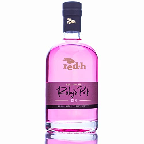 red.h Ruby’s Pink Gin 70cl Bottle (ABV 40%) | Handcrafted Flavoured Gin | Zesty Grapefruit and Bright Citrus with a Slow, Bitter and Sweet Finish | Ideal Gin Gift - A Rich and Refreshing Premium Gin