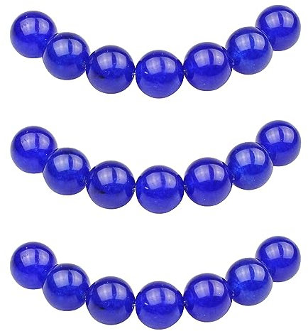 MJDCB 60pezzi 6mm Giada Blu Sciolto Perline di Pietra per Creazione Braccialetti Collane e Gioielli Pietre Dure per Bigiotteria Fai Da Te Rotonde