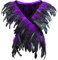 keland Gothic Federkragen Federn Flügel Damen Schulter Feder Umhang Federweste Federumhang Schultertuch Federschultern Halloween Maleficent Kostüm (Lila)