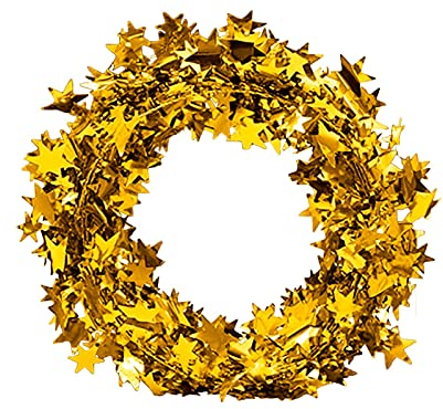 7,5 m Weihnachtsschmuck Weihnachtsbaumschmuck Weihnachtsfarbstab Weihnachtsdraht Stern Rattan Mehrfarbig Wohnmobil Tisch (Gold, One Size)