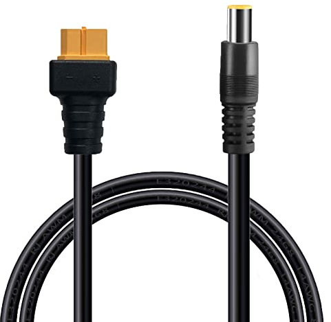 ZkeeShop DC8mm auf XT60 Adapter kabel,DC7909 auf XT60 Verlängerungskabel 14AWG Solar Kabel Kompatibel für DELTA River Jackery Bluetti und mehr Tragbare Powerstation Solarpanel 1.5M (DC8MM Male)
