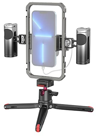 SMALLRIG Universal Phone Video Rig Kit für Vlogger Video Creators, Aluminium-Handheld-Kit für iPhone 16/15/14/13 Pro/Max und mehr - 4120