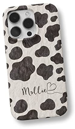 iCaseDesigner Animal Print Phone Case Compatible with iPhone 14. 7. Cow Print