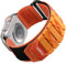 Bandletic Kompatibel mit Apple Watch Armband Ultra/Ultra 2 49mm 45mm 44mm 42mm, Sportarmband Nylon Geflochtenes Loop Band für iWatch Ultra/Ultra 2/SE/Series 9 8 7 6 5 4 3 2 1, L-Orange