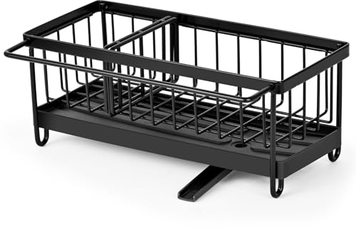 Zoutpy Soporte para lóbulo de acero inoxidable fregadero organizador baño Caddy