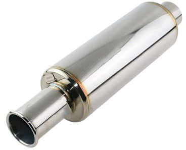 ZAISCH Exhaust Tailpipe Exhaust Muffler Pipe Car Resonator 63mm Race Spoon Plate Muffler Universal Car Exhaust Tail Pipe