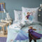Disney Home Frozen Parure de lit imprimée La Reine des Neiges 2 Sisters | 100% Coton | Oeko-TEX | Housse de Couette 1 Personne Fille 140x200 cm + Taie d'oreiller 63x63 cm | Bleu