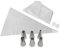 Zenker 9918250 Lot de 20 poches à douilles avec 3 douilles plastique et 6 douilles inox, poche a douille, ustensile patisserie, poche patisserie, Plastique, Inox, 32 cm, douilles 3 à 4,7 cm