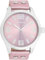 Oozoo - Timepieces Damen Uhr metallic Light pink | Armbanduhr Damen mit Lederarmband | Moderne Uhr für Frauen - Edle Analog Damenuhr in rund C1083 (46mm)