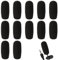12 x Mikrofonabdeckungen aus Schaumstoff, robustes Schwammmaterial, Rauschunterdrückung, schwarz, Mikrofonabdeckungen für eine Vielzahl von Headset-Mikrofonen