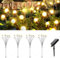 Piashow Solar Glühwürmchen Leuchte, 4 Stück 32 KöPfe Firefly Solar-gartenlichter, IP65 Wasserdicht Solarlampen für Außen, Swinging Lichter LED Dekorative Solarleuchten für Rasen Gehweg Landschaft