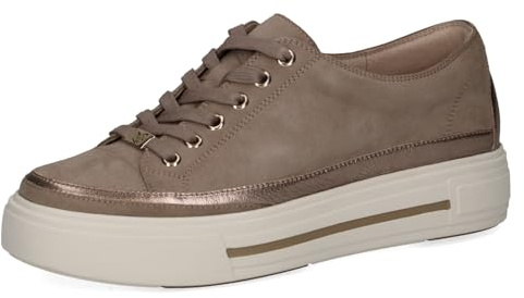 Caprice Damen Plateau Sneaker aus Leder zum Schnüren