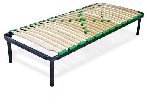 EVERGREENWEB - Premium Lattenrost 80x200 cm, 8-Zonen Lattenrahmen Verstellbar Progressive Härteregulierung, 24 Ortho Extra Komfort Leisten Holz, 4 Abnehmbar Füße aus stabilem Metall für alle Matratzen