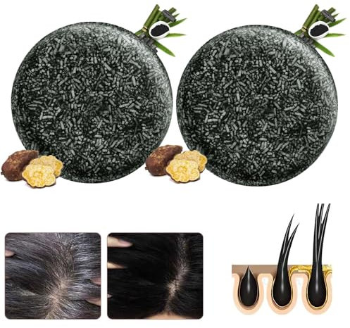 Shampoo Soap, Shampoo Seife, Grau Glanz Seife, Grau Glanz Haar Revitalisierungsbar, Natürliche Haarseife für Graues Haar, Fördert das Haarwachstum und verhindert Haarausfall für Männer, Frauen