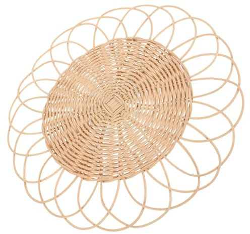 TOPBATHY Porte-Pot en rotin Sets de Table en Paille Tapis de Tasse à Sets de Table en rotin Décoration de Table en rotin Set de Table en rotin Tapis de Tasse Sets de Table tissés
