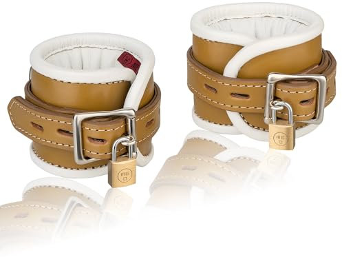 Handfesseln aus Leder, abschließbar und gepolstert - Hospital Style Kollektion