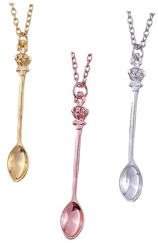 WATIIFUFU 3pcs Charm Necklace Dainty Clavicle Jewelry for Women Spoon Pendant Design for Festivals and Everyday Wear