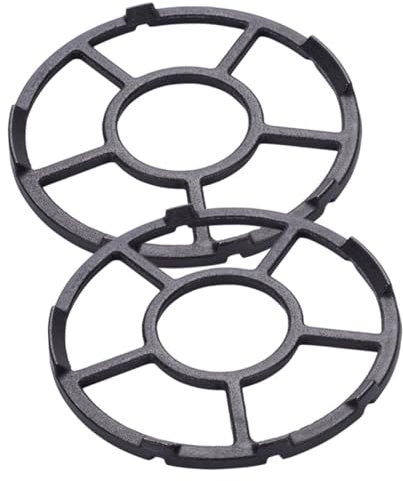 Amosfun 2pcs Rack Gas Stove Pot Holder Wok Stir Fry Pan Lid Pans Accessory for Gas Burner