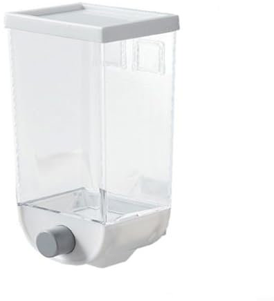 CWOQOCW Innovador dispensador de pared, transparente y fácil de reponer café, frutos secos, azúcar (1 litro blanco)