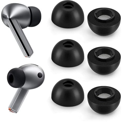 Foam Ear Tips for Samsung Galaxy Buds3 Pro - Ultimate Comfort and Unshakeable Fit with Memory Foam Earbud Tips, Earbud Replacement Tips - 3 X L