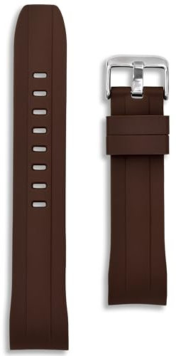 Bracelet en silicone à extrémité incurvée de 22 mm | Compatible avec les modèles Seiko SKX SKX007 SKX009 Samurai | Bracelet de montre de plongée en caoutchouc | Noir, bleu marine, vert, orange, rouge,