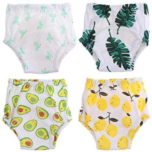 COLLBATH 4stücke Teiliges Trainingshose Aus Atmungsaktivem Waschbarem Vierlagigem Mullstoff Elastisch Und Bequem Für Kleinkinder Beim Töpfchentraining Und Alltagsspiele