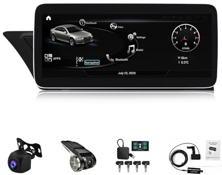 Yihyati Android 14 Car Stereo For Audi A4L A5 RS5 2009-2016 With Bluetooth 12.5 Inch Touch Screen With Wireless Carplay GPS Navigation WiFi Reverse Camera Support Steering Wheel Controls(No GPS,W400 8