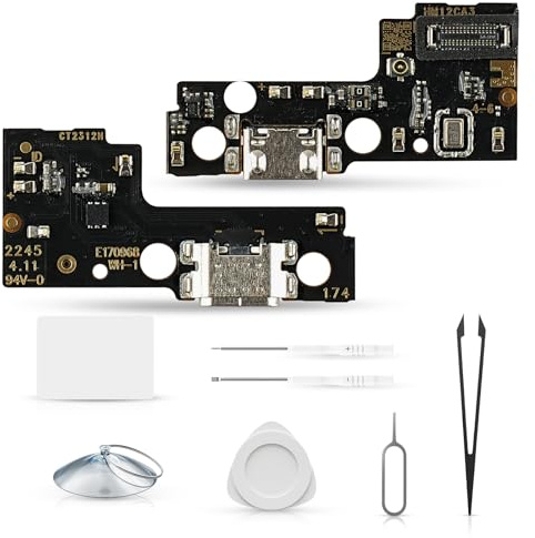 ExtKry Puerto de Carga para Xiaomi Redmi 12C Kit Reparación | Conector de carga flex de carga placa de carga charger port con micrófono y kit reparación.