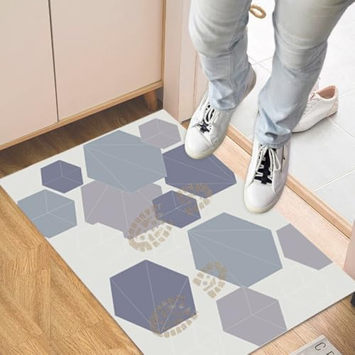 Xemnys Zerbino Antibatterico, Tappeto ingresso 60 Strati Strappabili, Decontaminante Adesivo, in PE, Non Necessita lavaggio, per interni, Cucina, Porta Anteriore, Posteriore, Animali(40 x 60cm)