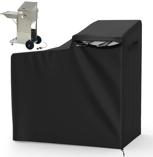 STARTWO Fryer Cover, Waterproof Anti-UV Heavy Duty Deep Fryer Cover, Compatible with Model Bayou Classic 700-704 4-Gallon Deep Fryers with Cart Shelf,Black