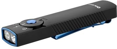 OLIGHT Arkfeld Pro Wiederaufladbare EDC Taschenlampe mit grünem Licht, UV und weiße LED Lampe, 1300 Lumen tragbare Handlampe, 3 Lichtquellen für den Außenbereich, Notfall, Arbeiten (Schwarz)