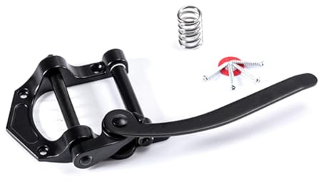 PAGJHRFJG Guitar Tremolo Vibrato Bridge Tailpiece Archtop Compatible with ES335 LP Electric Guitar Universal (Black)