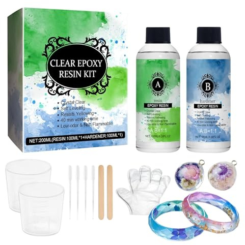 Epoxy Harz 2X85g - Klar - Vergilbungsbeständiger Härter Selbstnivellierend Hochglanz Schnellhärtend Für Reparatur Schmuck Kunst Flusstisch
