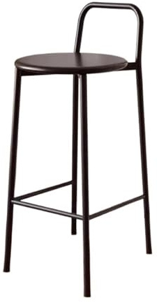 QINGGANG-0224 Frühstücksbar Barhocker for drinnen und draußen, Eisen, mit Rückenlehne, bunt, Hochstuhl, 55 cm für Kücheninsel-Theke(Schwarz)