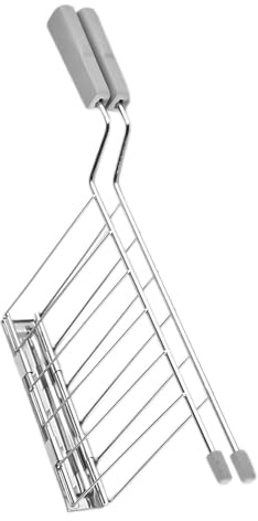Bread Loaf Slice Holder Oven Toaster Grill Rack for Broiling Roasting Baking Gray, Length 27cm